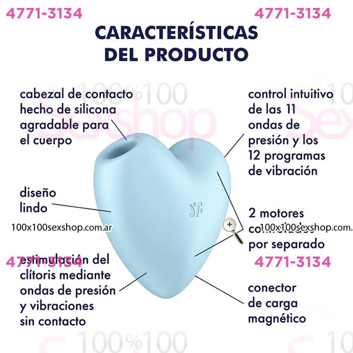 Cód: CA SS-SA-1598 - Cutie Heart Succionador en forma de corazon y carga USB - $ 107900