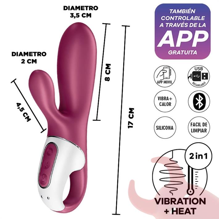  Hot Bunny estimulador vaginal con calor y control via APP 