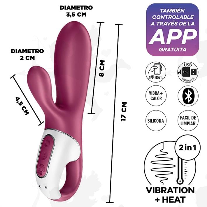 Cód: SS-SA-1678 - Hot Bunny estimulador vaginal con calor y control via APP - $ 70500