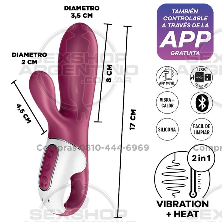  - Hot Bunny estimulador vaginal con calor y control via APP