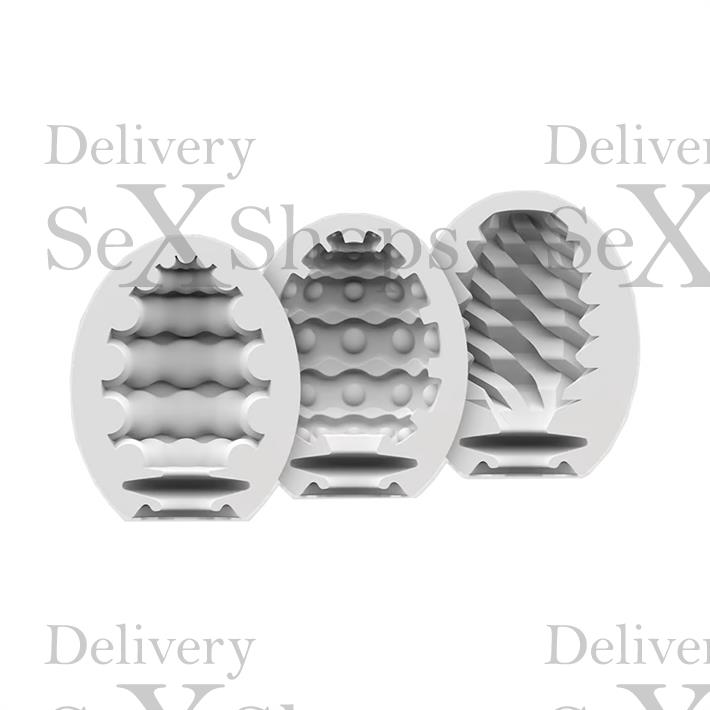 Set de 3 Huevos Masturbadores Texturizados (Riffle, Bubble, Fierce)