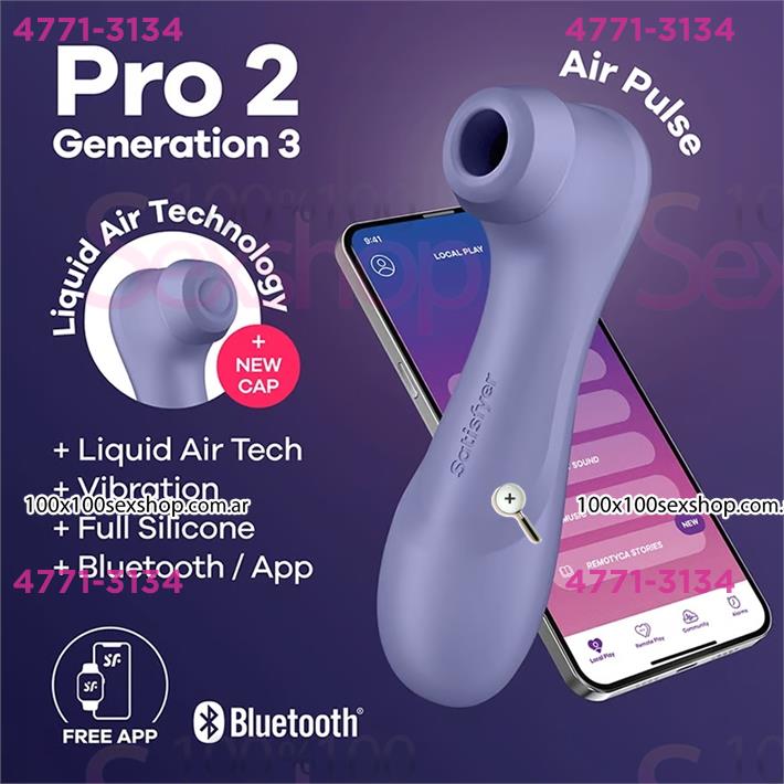 Satisfyer Pro 2 Lilac Generation 3 succionador con aplicación blueetoth