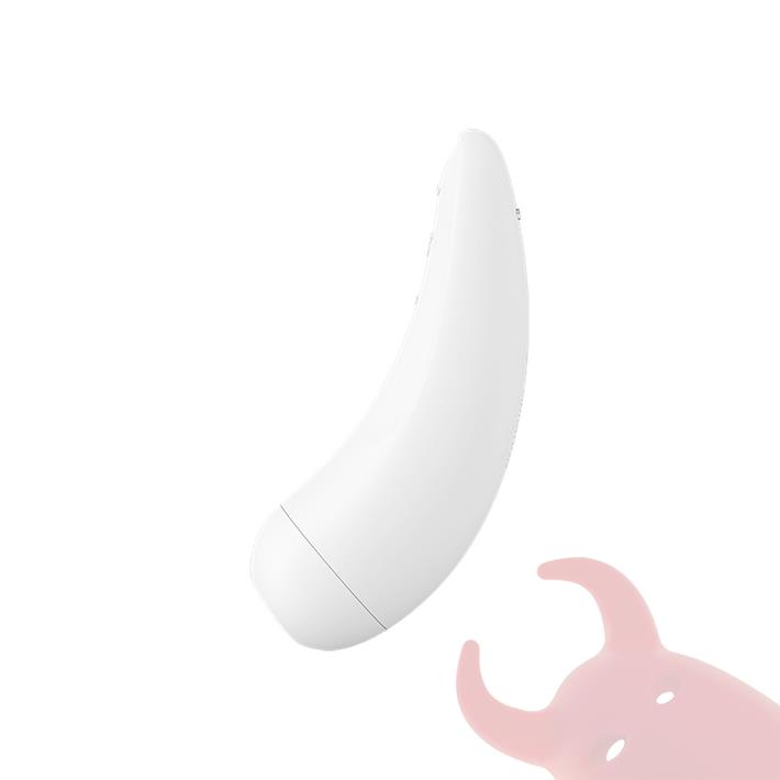 Satisfyer Curvy 2 succionador de clitoris blanco con control desde el celular