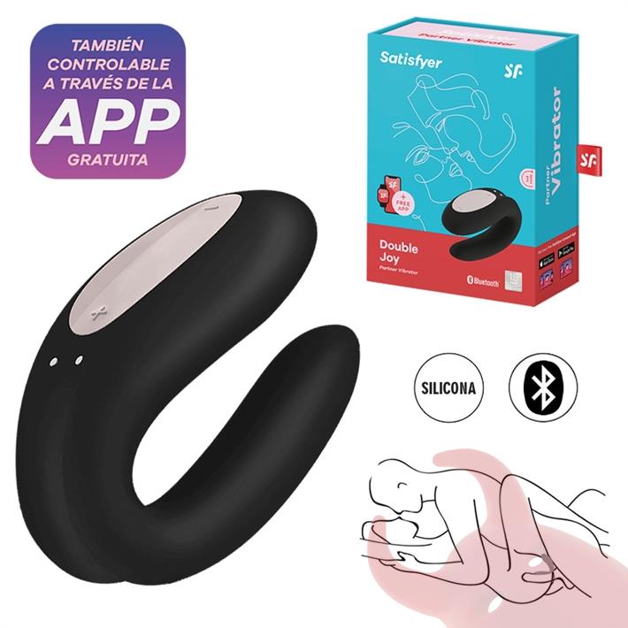  Double Joy Black estimulador para parejas con control via APP 