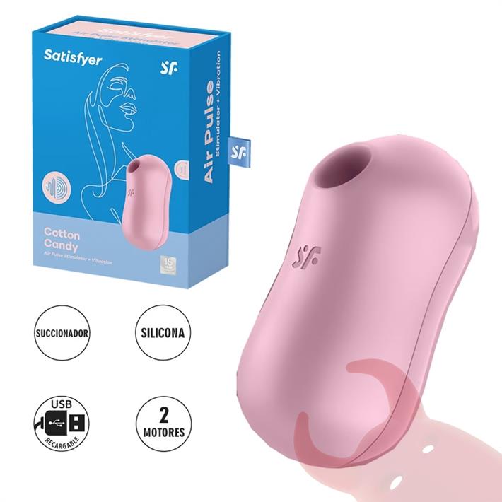  Cotton Candy Succionador de clitoris con carga USB 