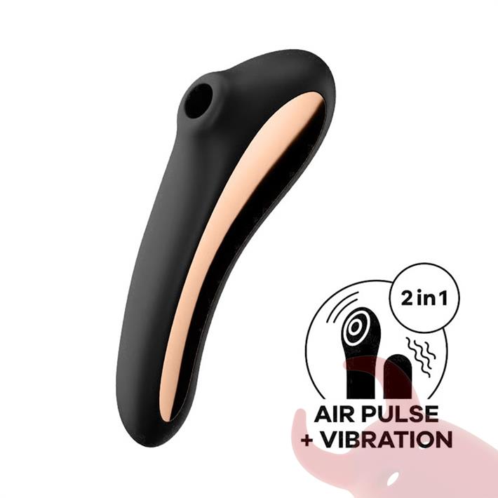 Dual Kiss black Succionador de clitoris con vibrador de punto G
