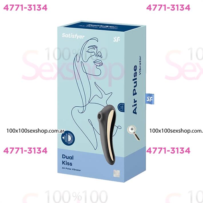 Dual Kiss black Succionador de clitoris con vibrador de punto G
