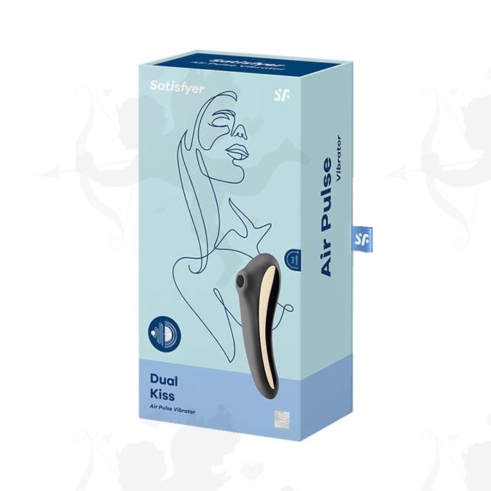 Dual Kiss black Succionador de clitoris con vibrador de punto G