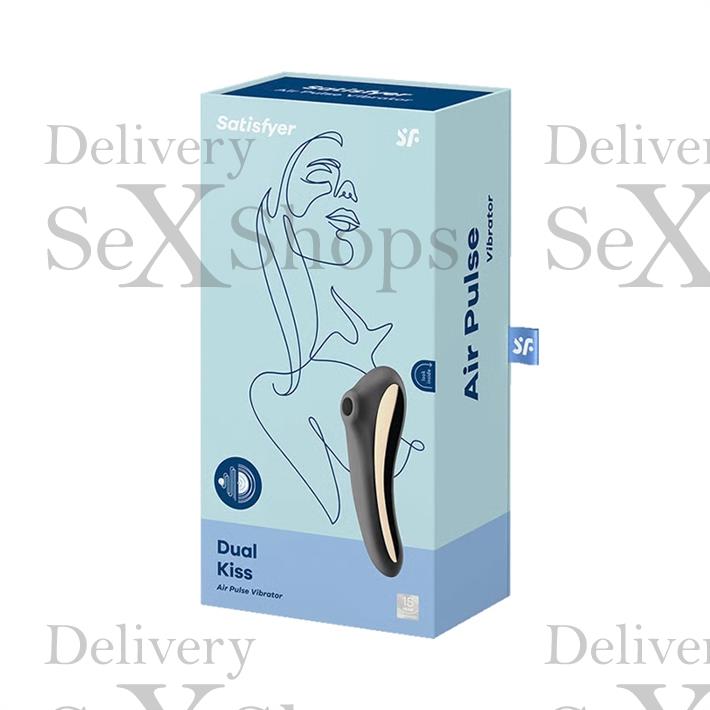 Dual Kiss black Succionador de clitoris con vibrador de punto G