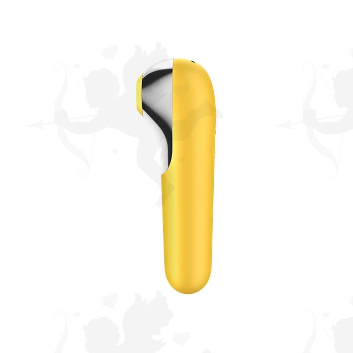 Dual Love Yellow succionador y vibrador con control inalambrico bluetooth