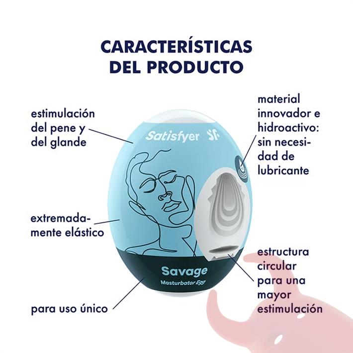 Masturbador Egg Single savage 