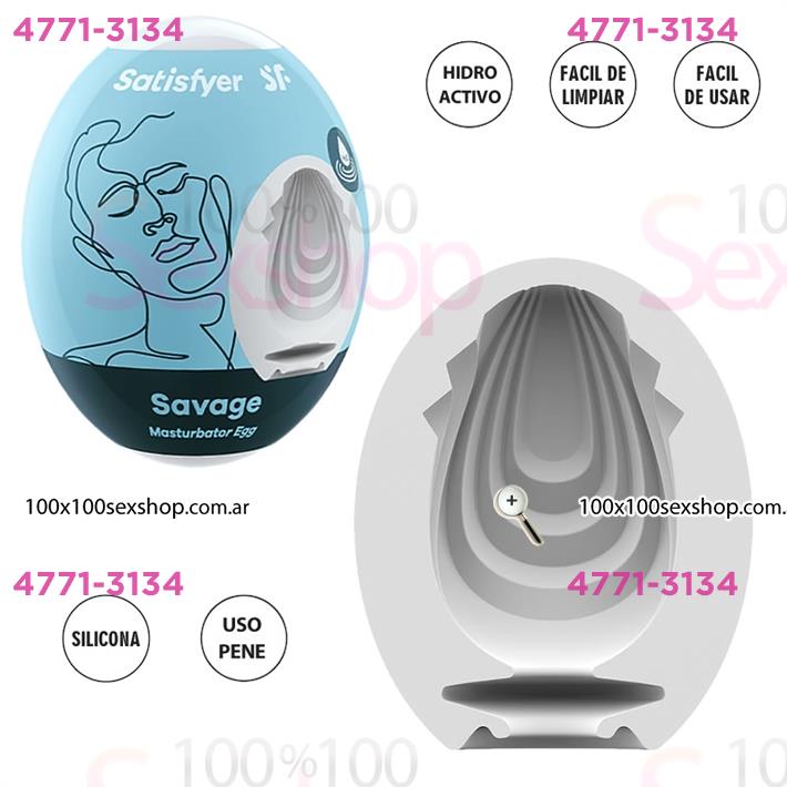 Cód: CA SS-SA-3415 - Masturbador Egg Single savage  - $ 13100