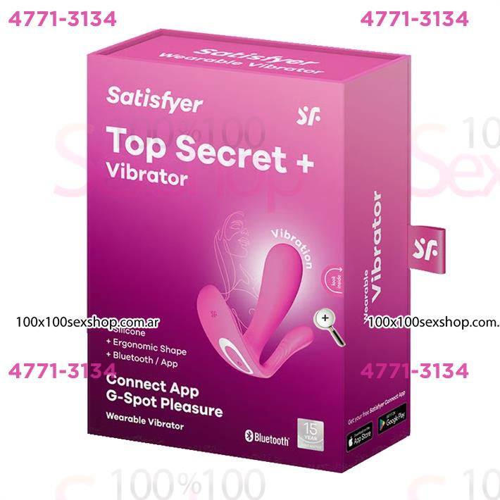 Top Secret+ Connect App Vibrador de varias funciones con USB