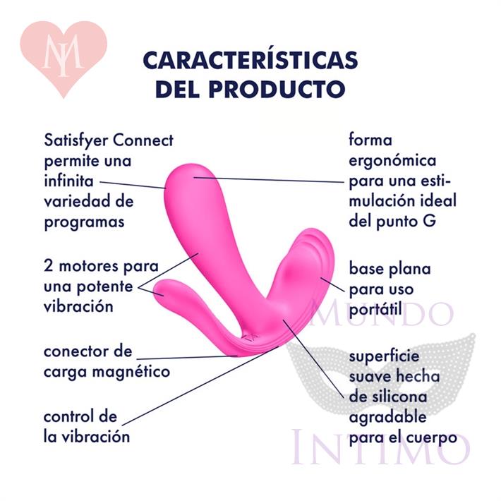 Top Secret+ Connect App Vibrador de varias funciones con USB