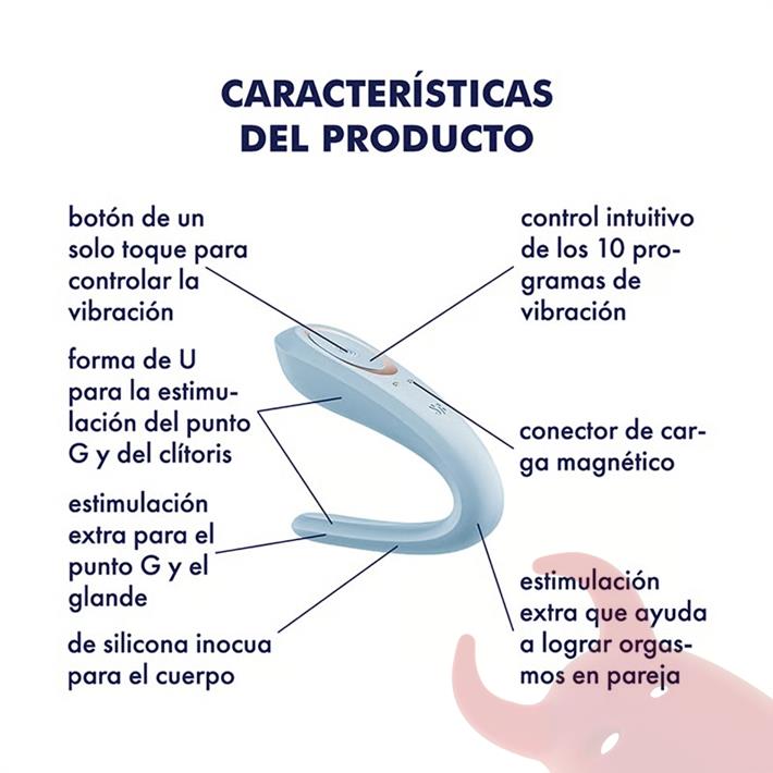 Double Classic estimulador para parejas con carga USB