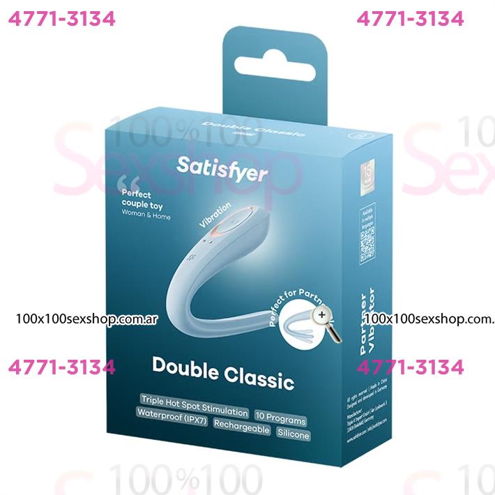 Double Classic estimulador para parejas con carga USB