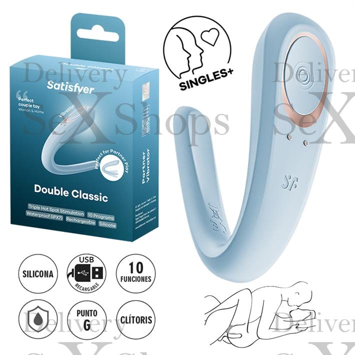  Double Classic estimulador para parejas con carga USB 