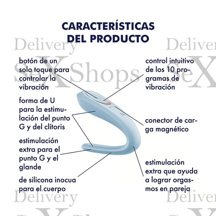 Double Classic estimulador para parejas con carga USB