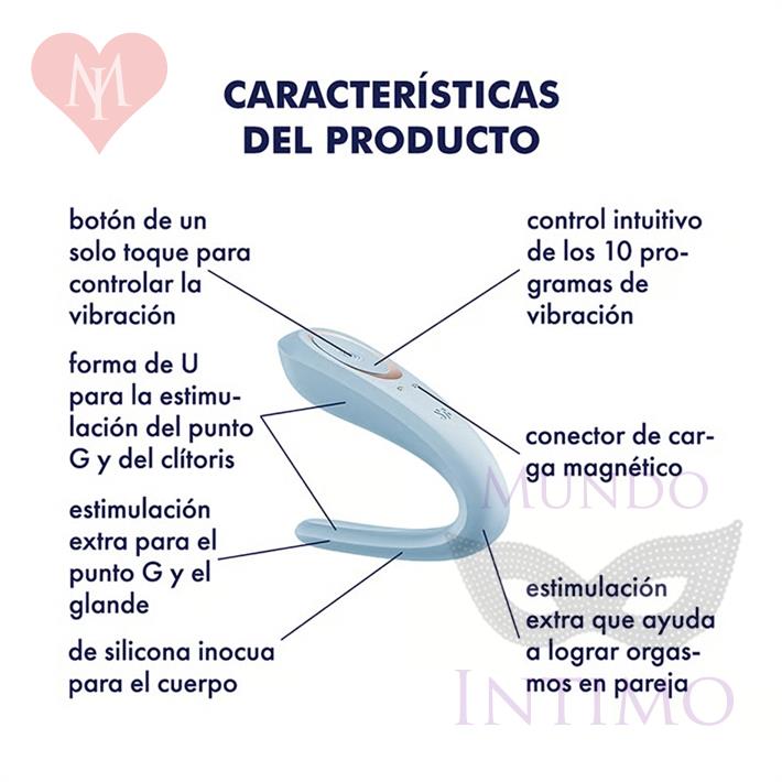 Double Classic estimulador para parejas con carga USB