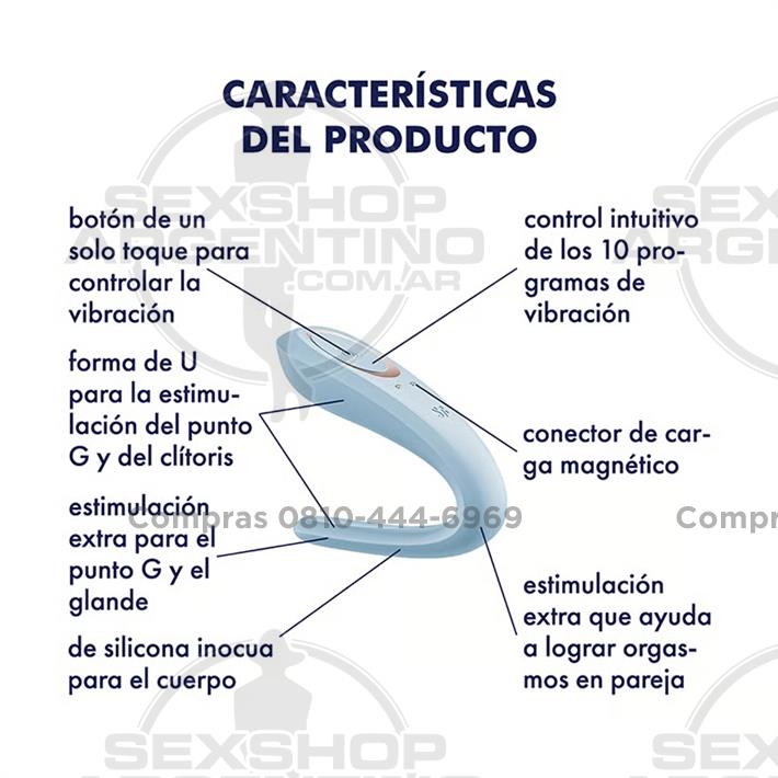 Double Classic estimulador para parejas con carga USB