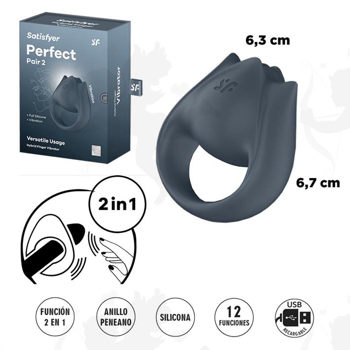 Perfect Pair 2 - Set de Estimulación Dual para Parejas (Incluye Vibrador y Anillo)