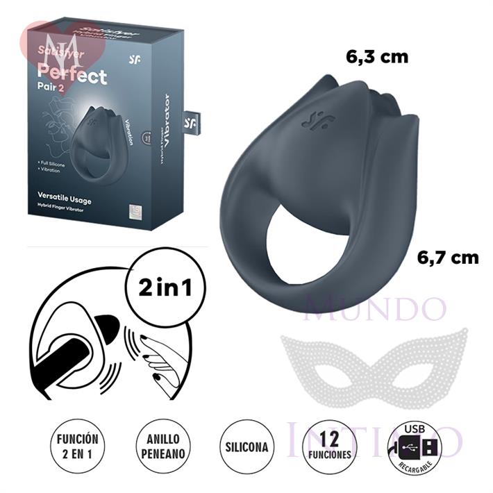 Perfect Pair 2 - Set de Estimulación Dual para Parejas (Incluye Vibrador y Anillo)