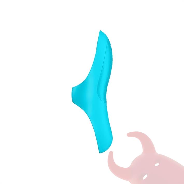 Teaser light blue Vibrador para dedo con carga UBS