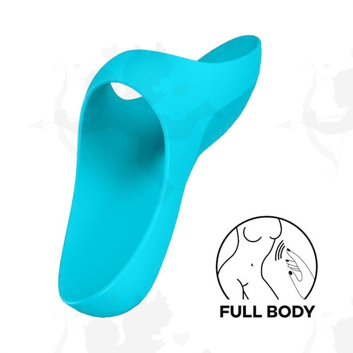 Teaser light blue Vibrador para dedo con carga UBS