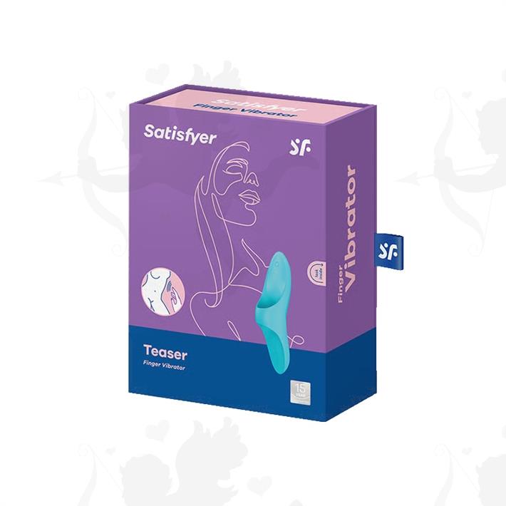 Teaser light blue Vibrador para dedo con carga UBS