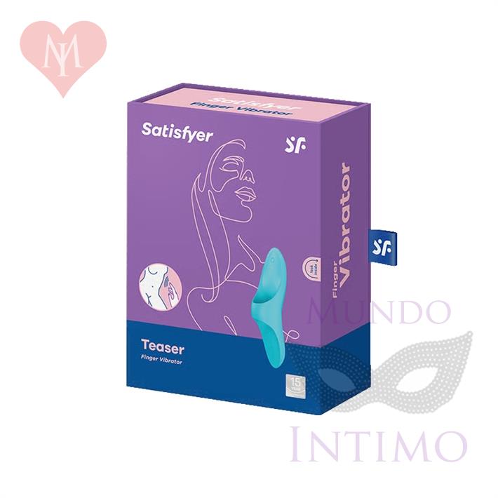 Teaser light blue Vibrador para dedo con carga UBS