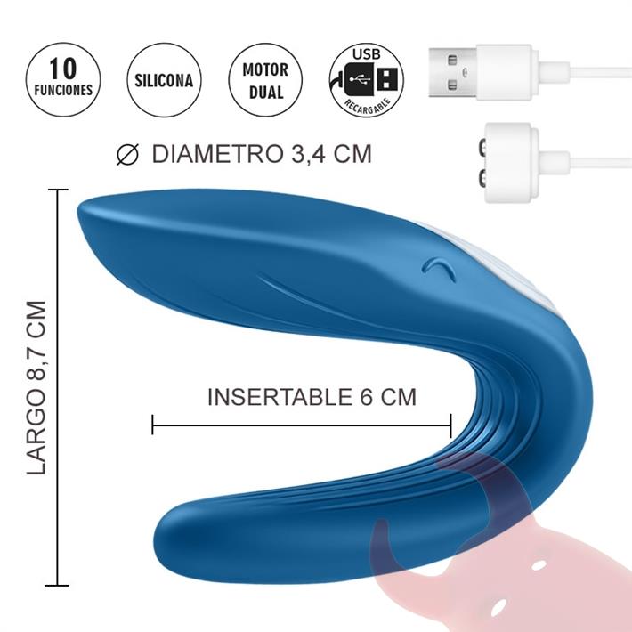  Estimulador de clitoris para parejas con vibrador 