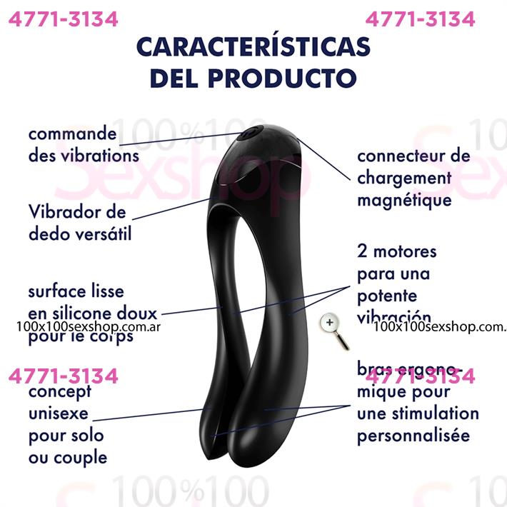 Candy Cane vibrador para dedo con 12 modos de vibracion y carga USB