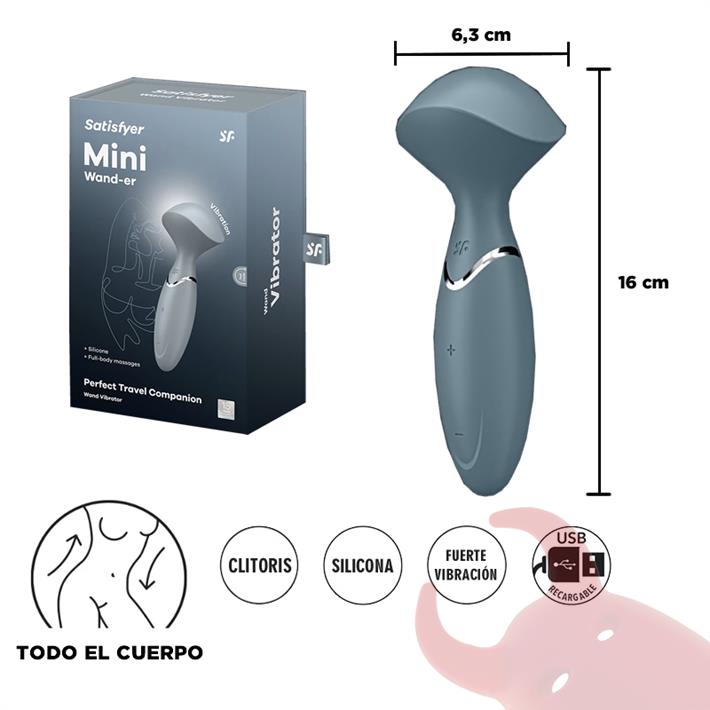 Mini Wand Er - Vibrador Mini Recargable con Tecnología Silent