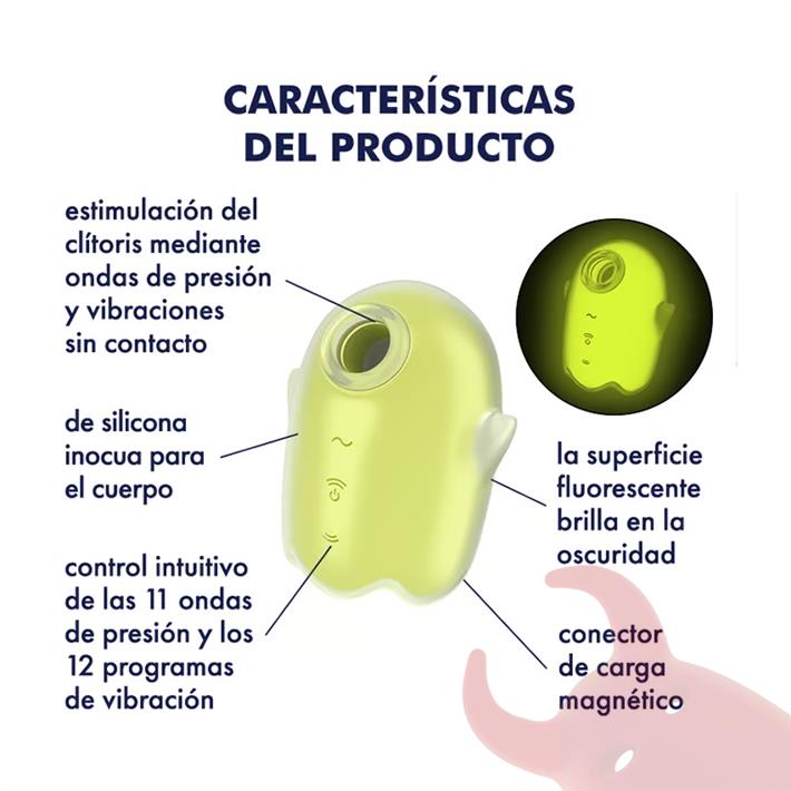 Glowing Ghost Succionador con brillo en la oscuridad