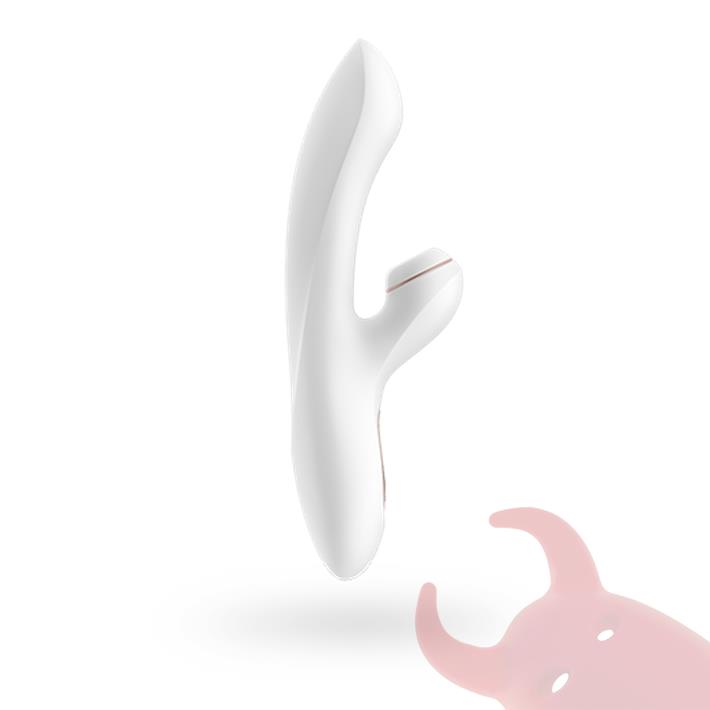 Estimulador de punto G con succionador de clitoris con carga USB