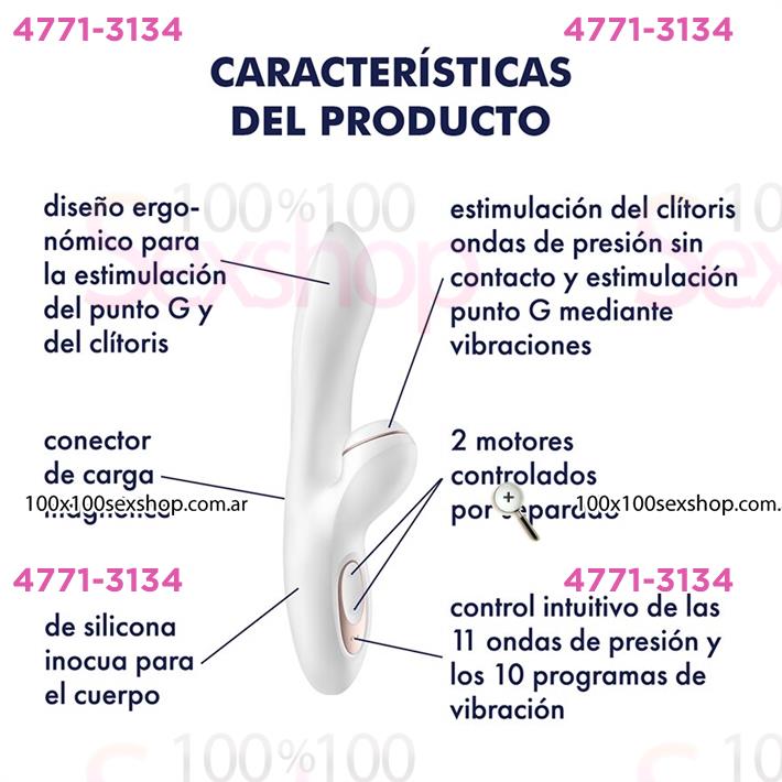 Estimulador de punto G con succionador de clitoris con carga USB