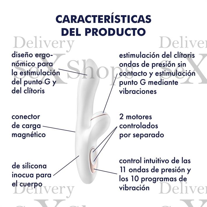 Estimulador de punto G con succionador de clitoris con carga USB