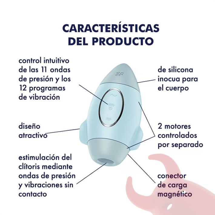 Mission Control Succionador y vibrador con carga USB