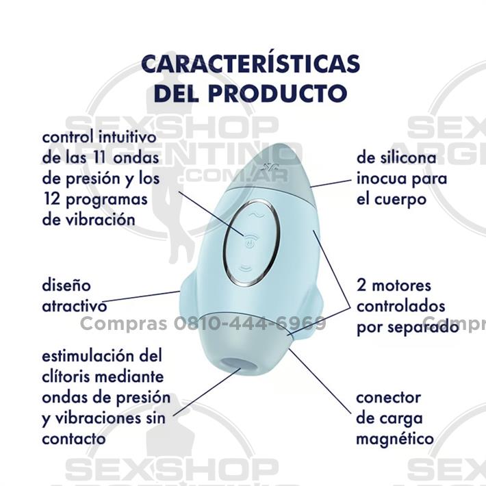 Mission Control Succionador y vibrador con carga USB