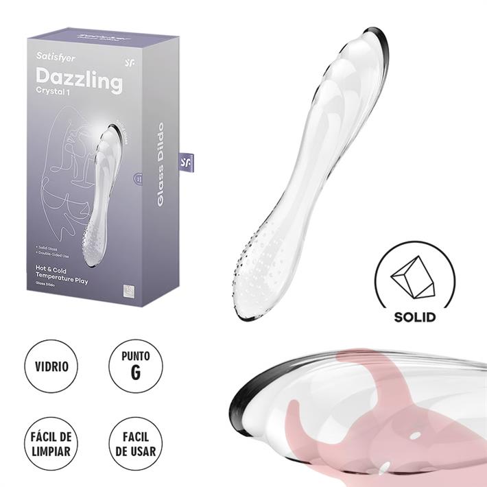 Dazzling Crystal 1 transparent Dildo de cristal solido