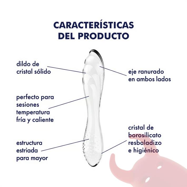 Dazzling Crystal 1 transparent Dildo de cristal solido