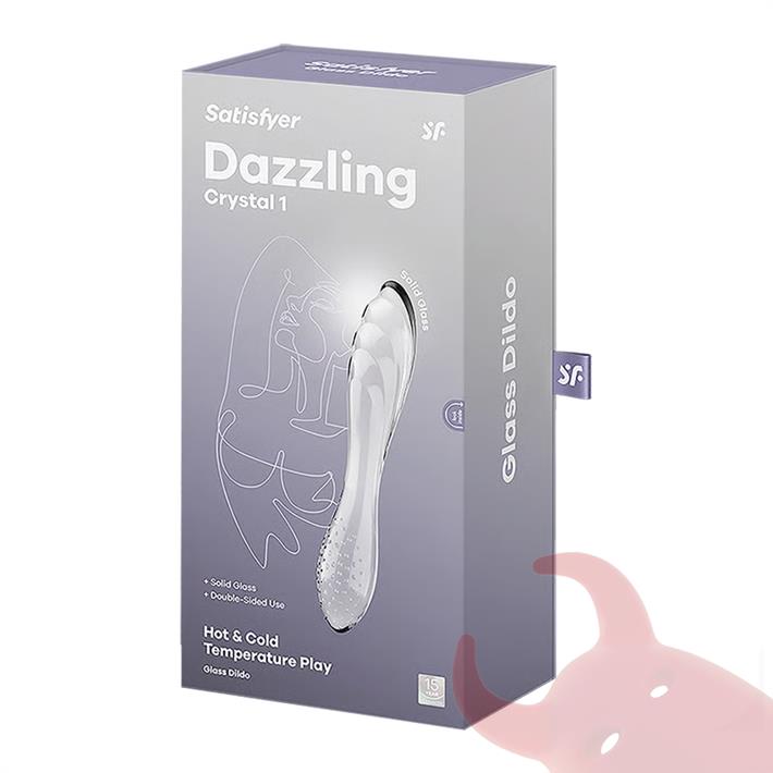 Dazzling Crystal 1 transparent Dildo de cristal solido