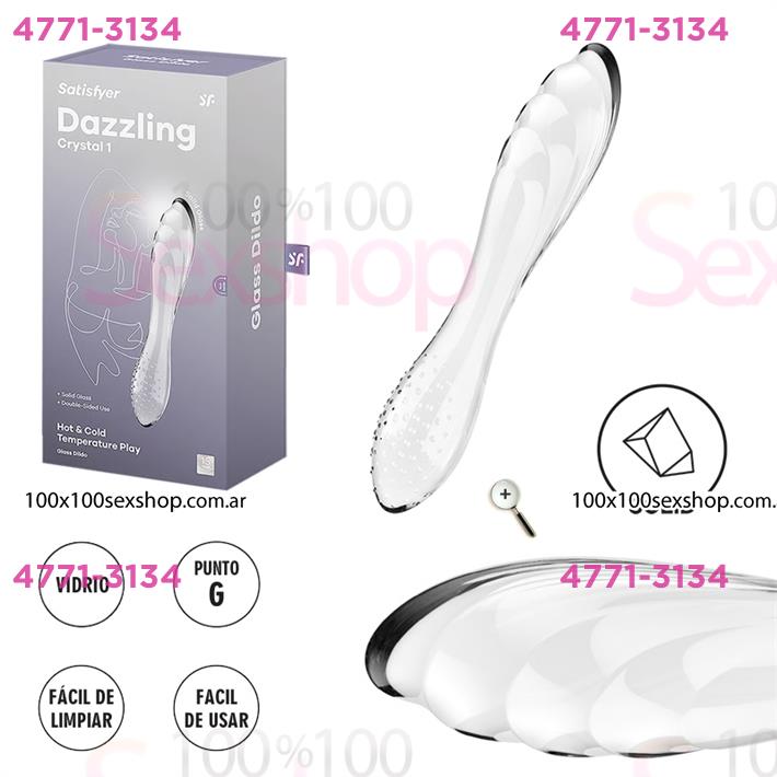 Dazzling Crystal 1 transparent Dildo de cristal solido