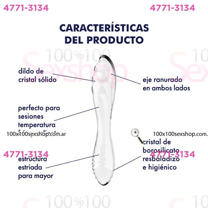 Dazzling Crystal 1 transparent Dildo de cristal solido