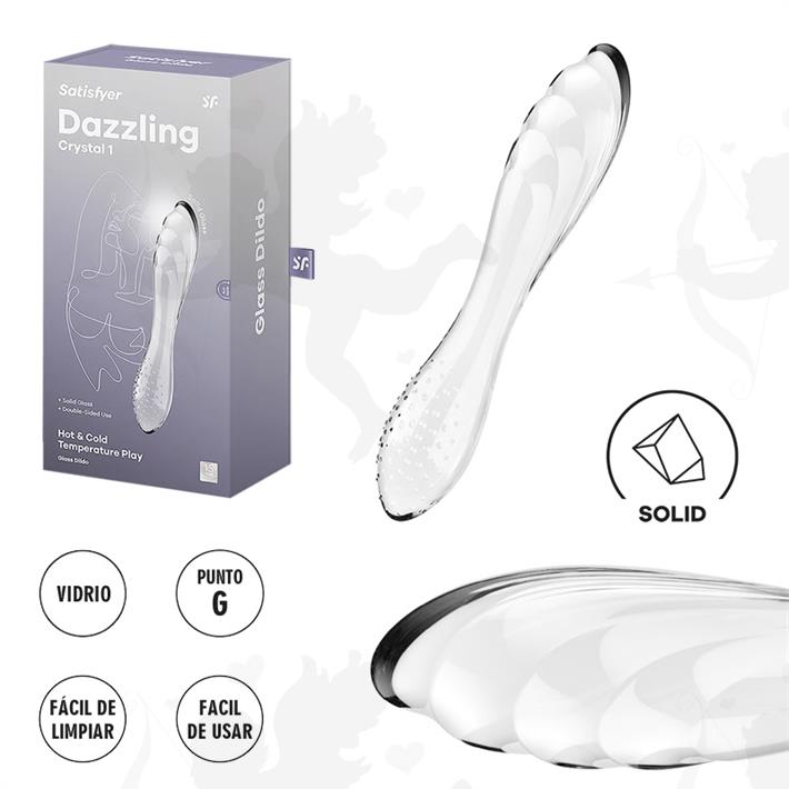 Dazzling Crystal 1 transparent Dildo de cristal solido