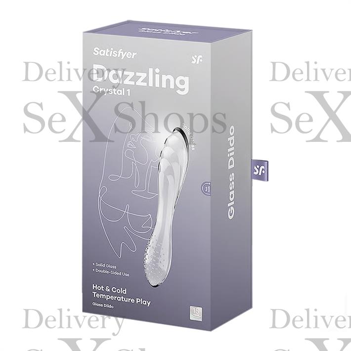 Dazzling Crystal 1 transparent Dildo de cristal solido