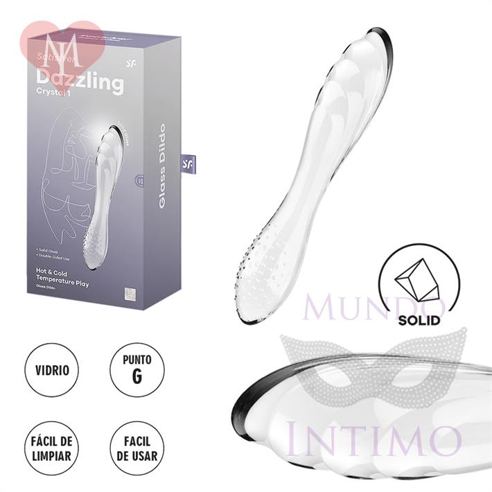  Dazzling Crystal 1 transparent Dildo de cristal solido 