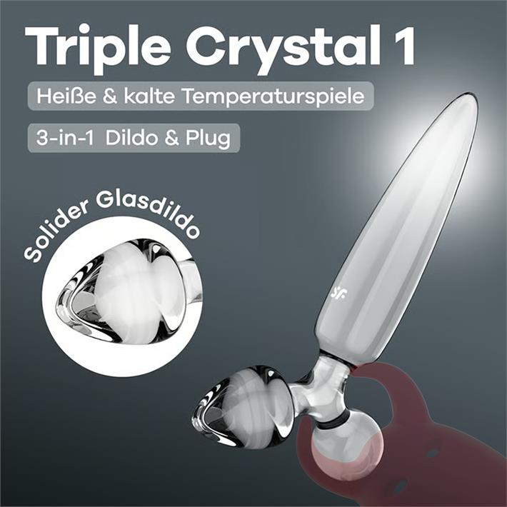 Triple Crystal 1 Dildo y plug de cristal