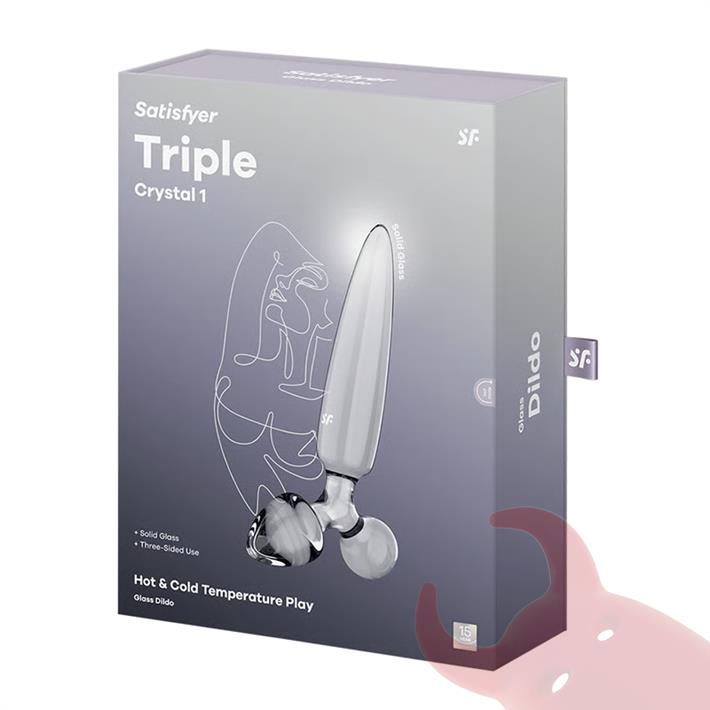 Triple Crystal 1 Dildo y plug de cristal