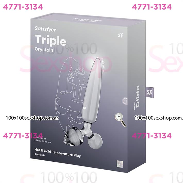Triple Crystal 1 Dildo y plug de cristal